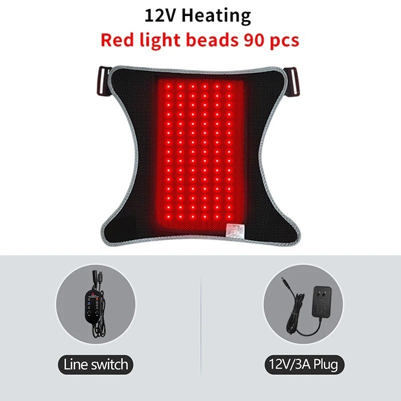 Red Light Hip Massager Wrap Portable Vibration Therapy Belt Adjustable Leg