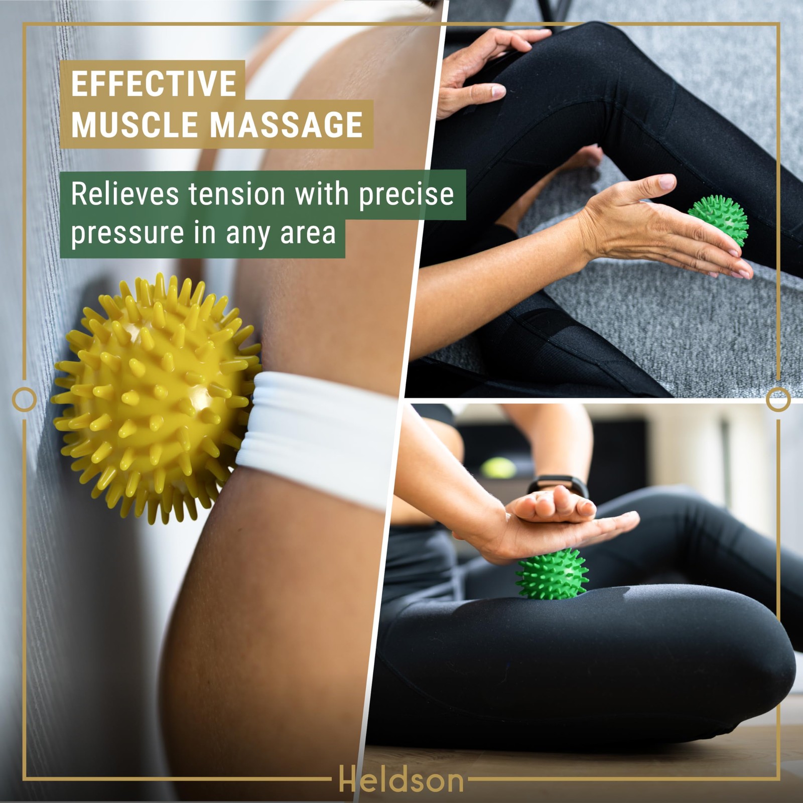 Â® 3 Spiky Massage Balls Set [Hard, Medium, Soft] – Foot Roller Massager Spik…