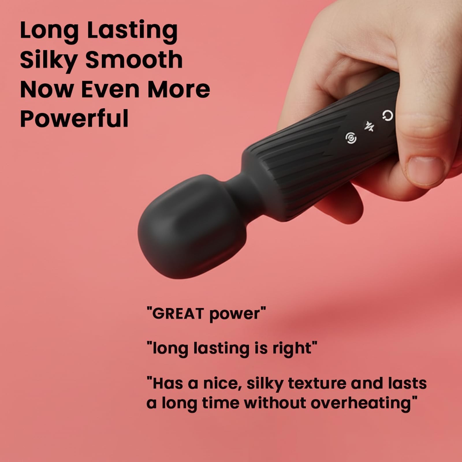 Handheld Cordless Personal Massager – Powerful, 3Hr Runtime, Ultra-Quiet Wate…