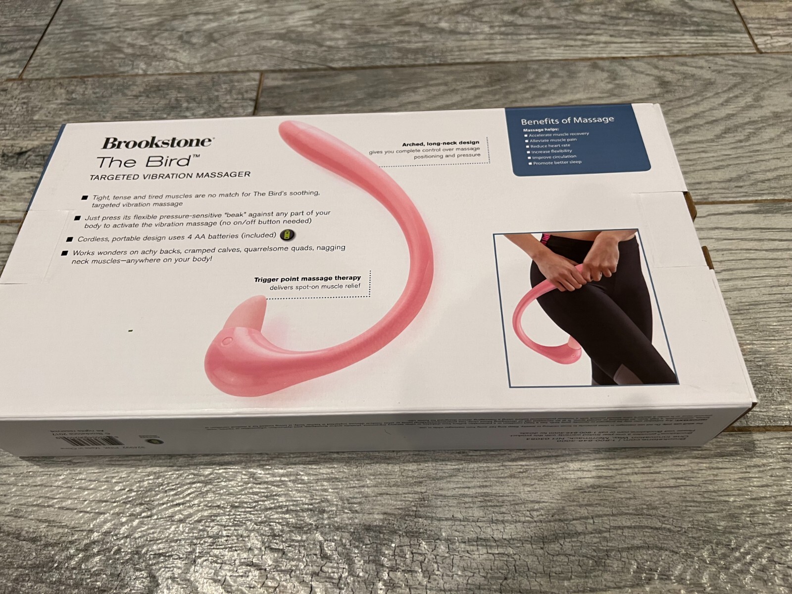 Brookstone THE BIRD Targeted VIBRATION Massager 324992 Trigger Point NeW Battery