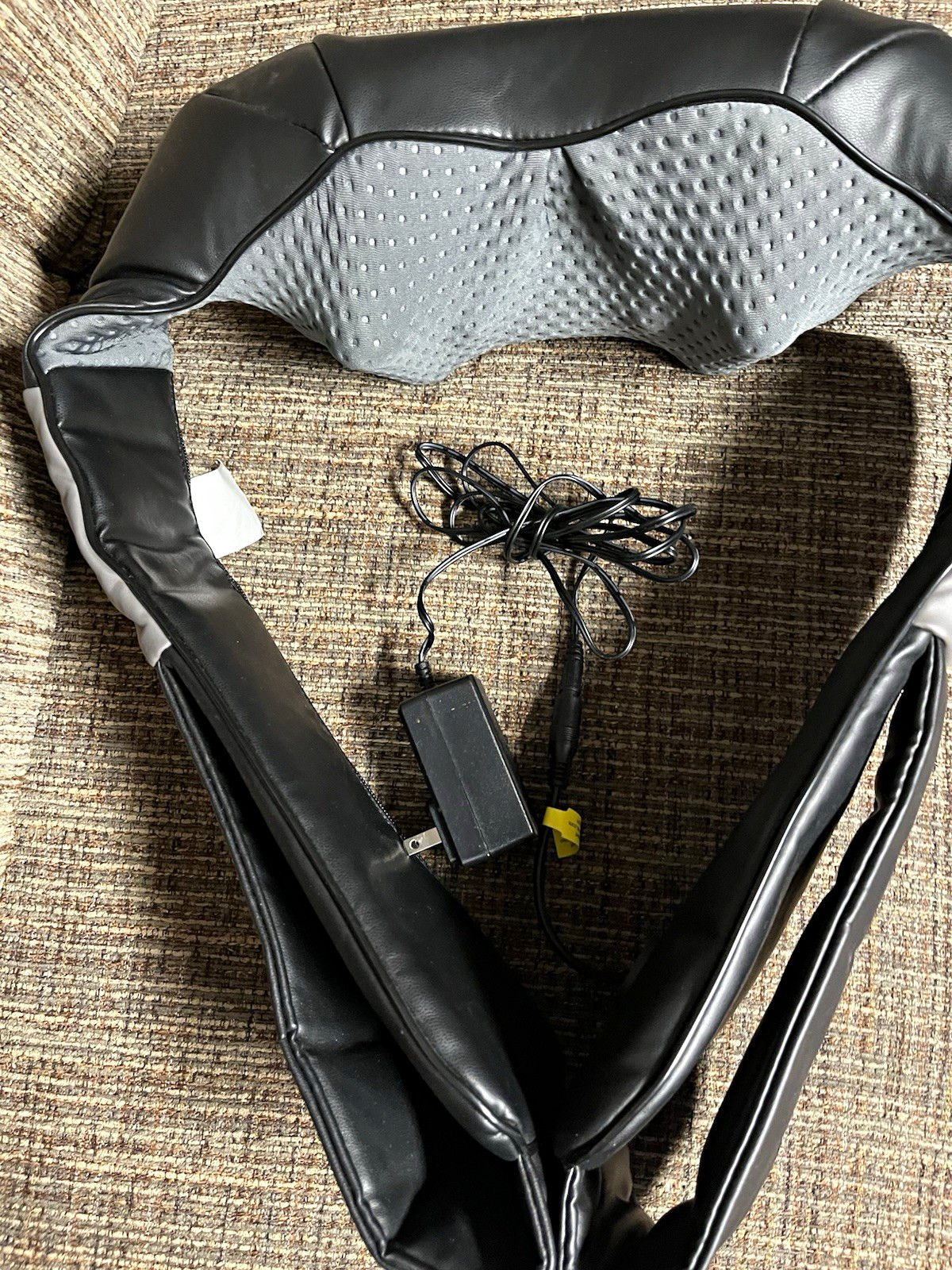 Shiatsu Kneading Neck & Shoulder Massager, Corded Electric, 4 Heads, Black/Gray