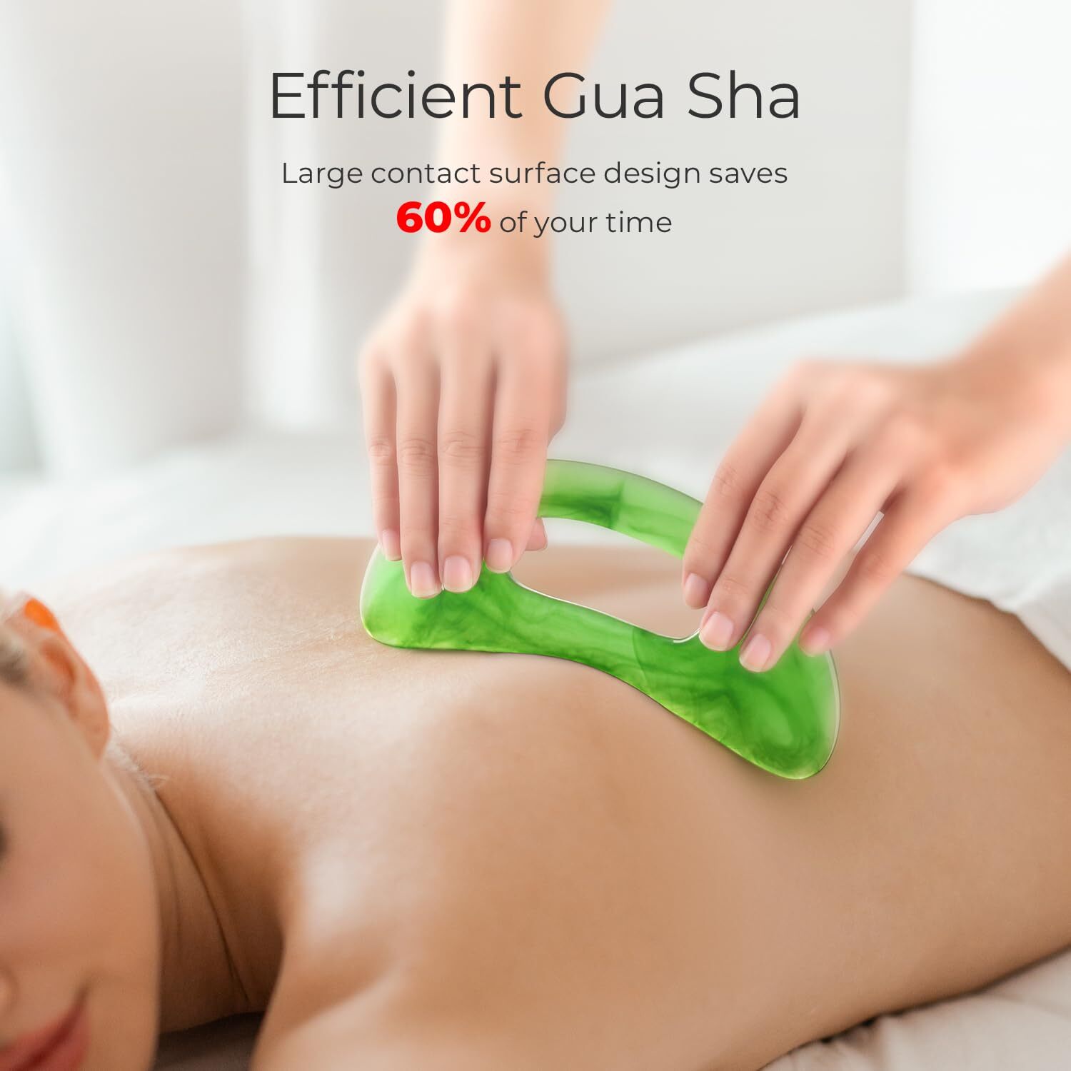Gua Sha Massage Tool with Handle Guasha Scraping Tool for Back Neck Face Leg