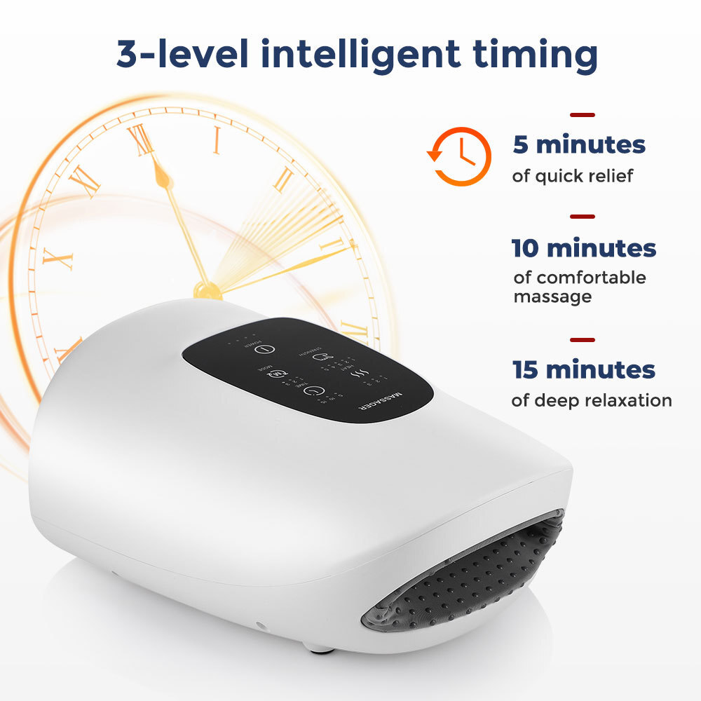 Electric Hand Massage Cordless Heat Air Compression Palm Massager Finger Wrist