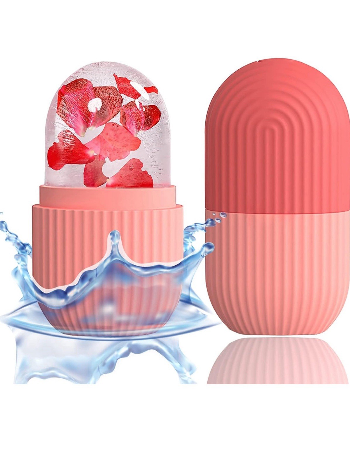 Ice Face Roller – Silicone Facial Massager for Puffiness, Glow & Skincare