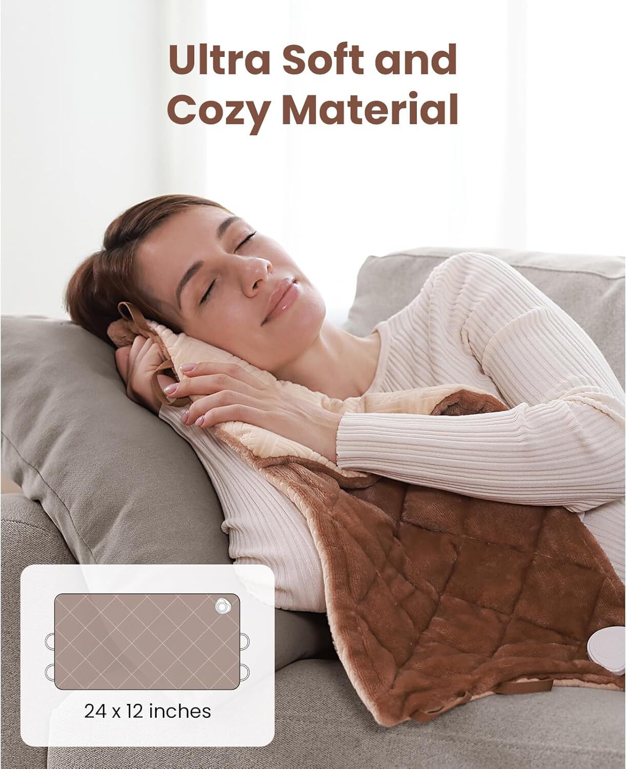 Weighted Heating Pad Far Infrared Therapy Neck Shouder Legs Relief ETL Certified