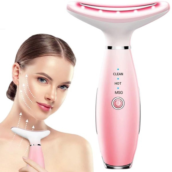 Facial & Neck Massager 3-in-1 Heated Face Sculpting Tool Vibration Skin Care Dev