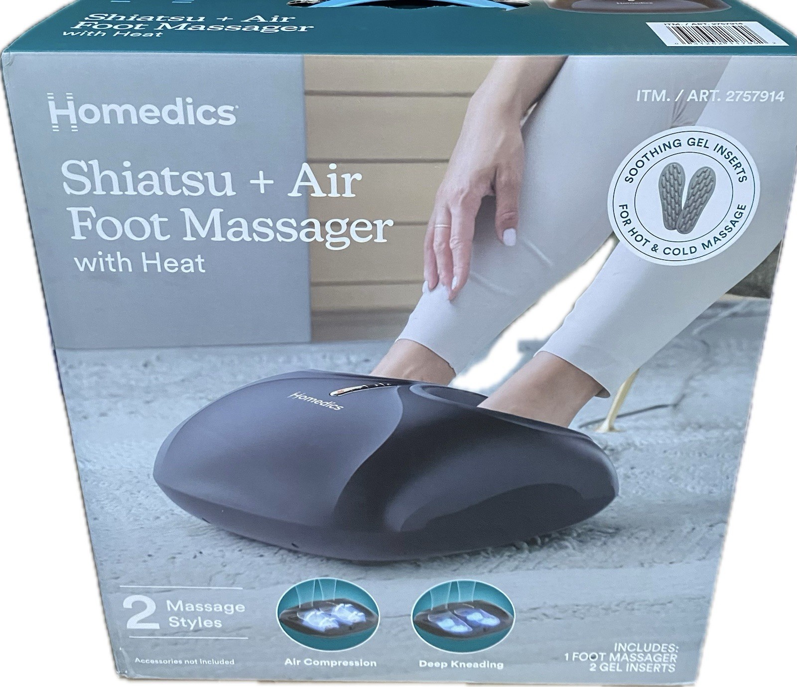 HoMedics Shiatsu Air Foot Massager with Heat Item 2757914 New Model FMS-357H