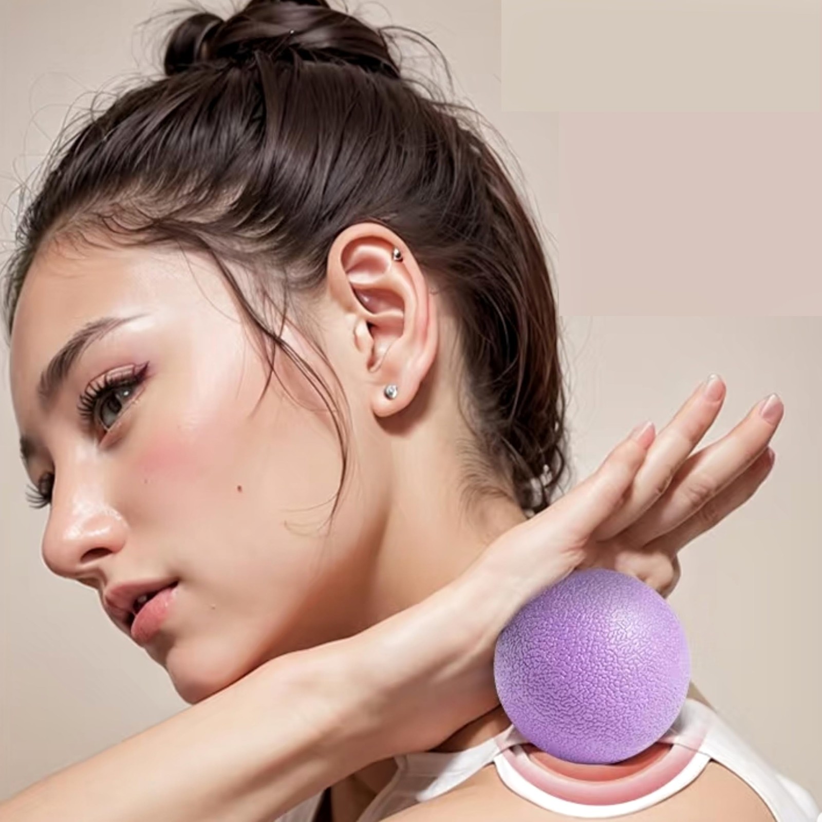 2.4 Inch Purple Massage Set – Handheld Deep Tissue Muscle for Neck, Shoulder,…