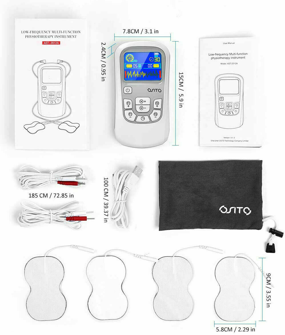 Portable TENS Unit Digital Machine EMS Pulse Body Massager Muscle Reflex Therapy