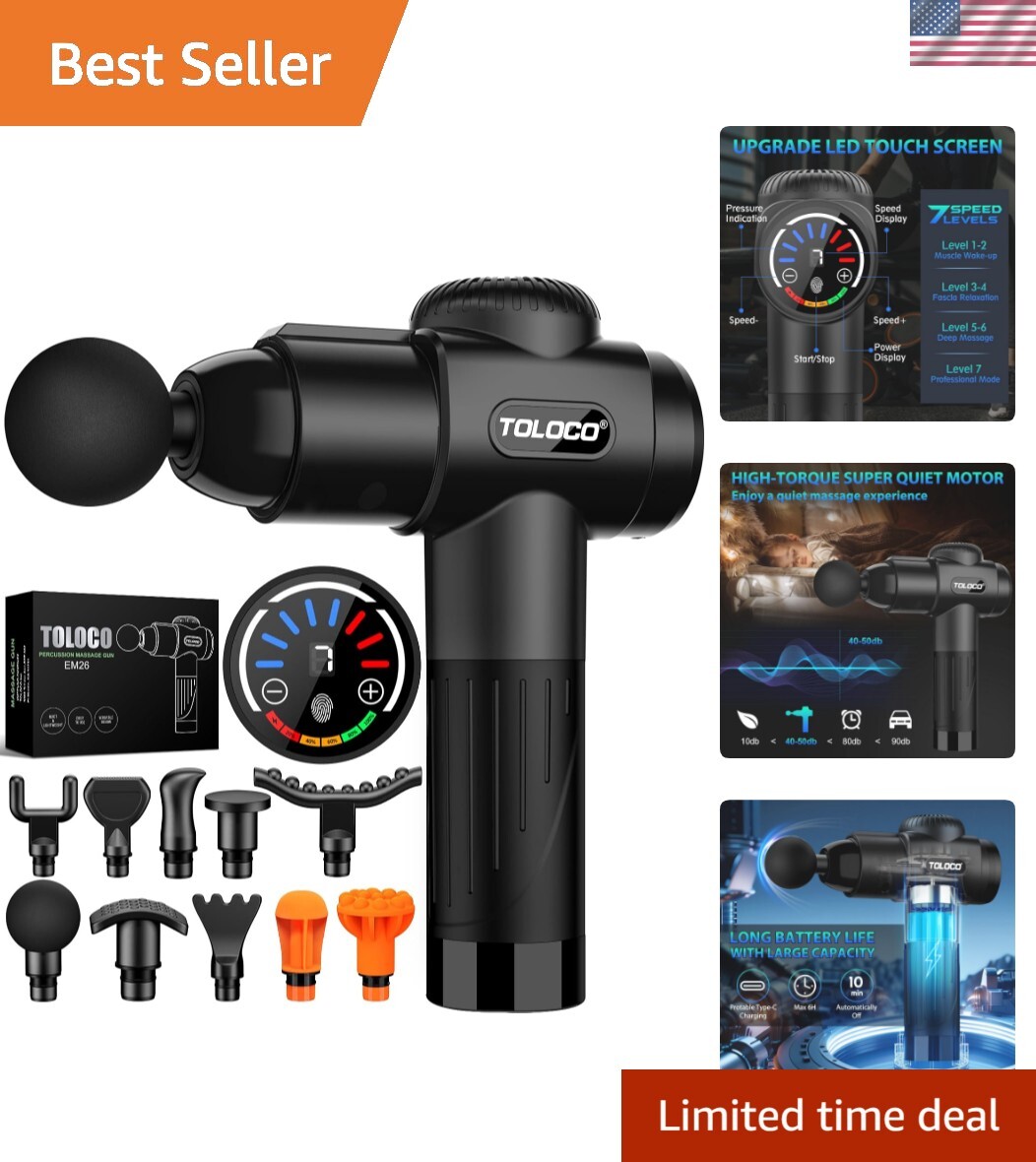 Professional Deep Tissue Massager – Toloco T11 Pro, Lightweight & Wireless