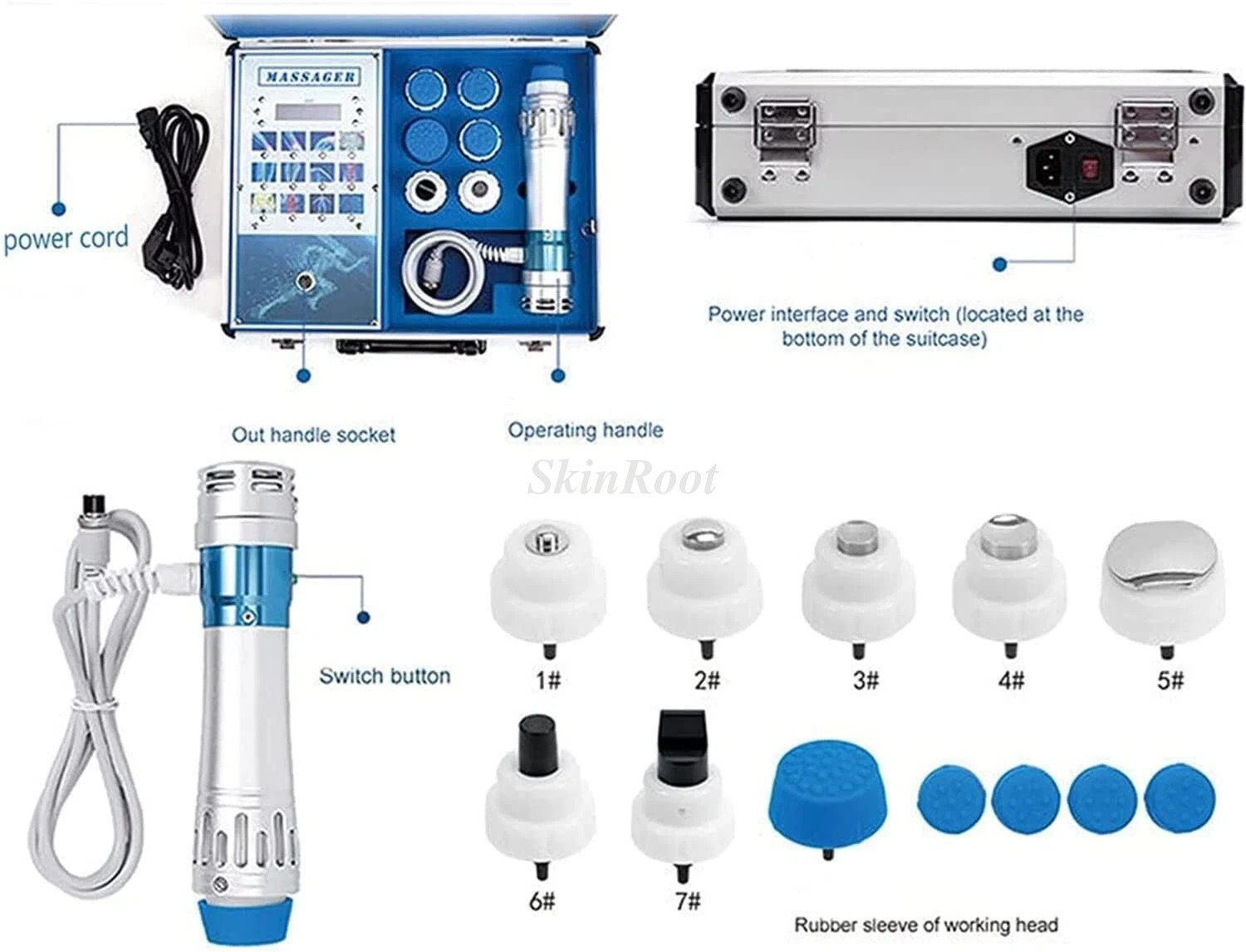 Portable Shockwave Therapy Machines Pain Relief Multi-Functional Body Massage