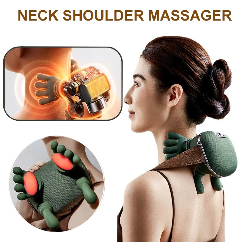Electric Neck And Shoulder Muscle Massager Wireless Shoulder And Back Kneading M