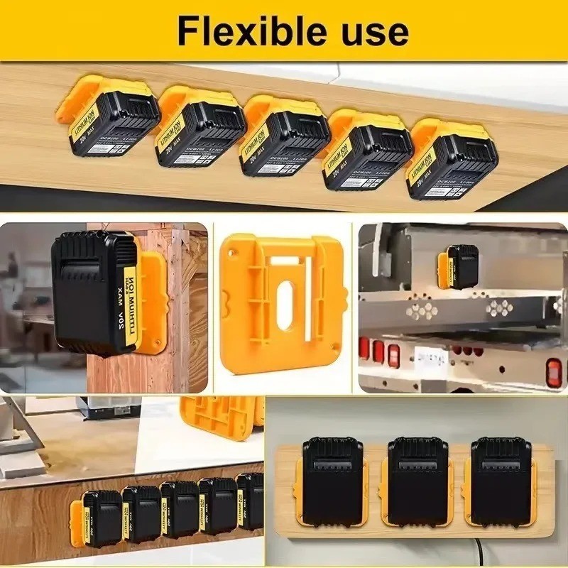 Battery Holder Mount Dock for 14.4V-18V Battery Compatible with DCB200（No Batter
