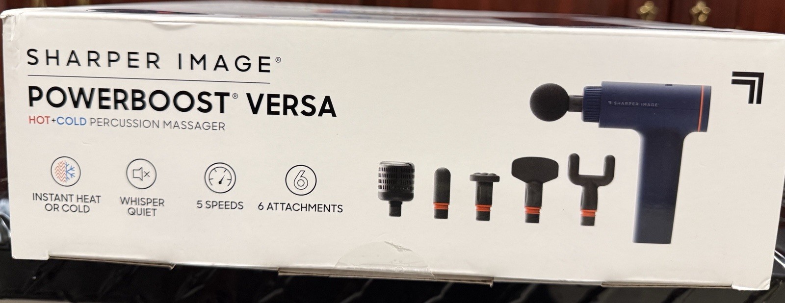 Sharper Image Powerboost Versa Hot + Cold Percussion Massager, 5 Speeds, 6 Nodes