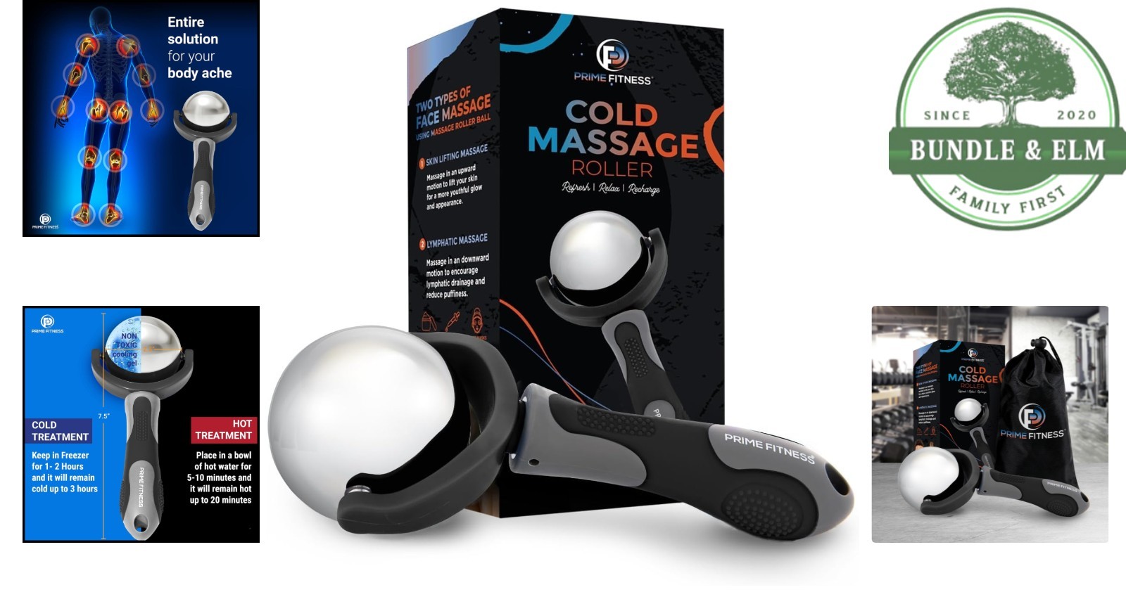 Cryotherapy Ice Roller Ball with Handle for Post-Workout Muscle Relief