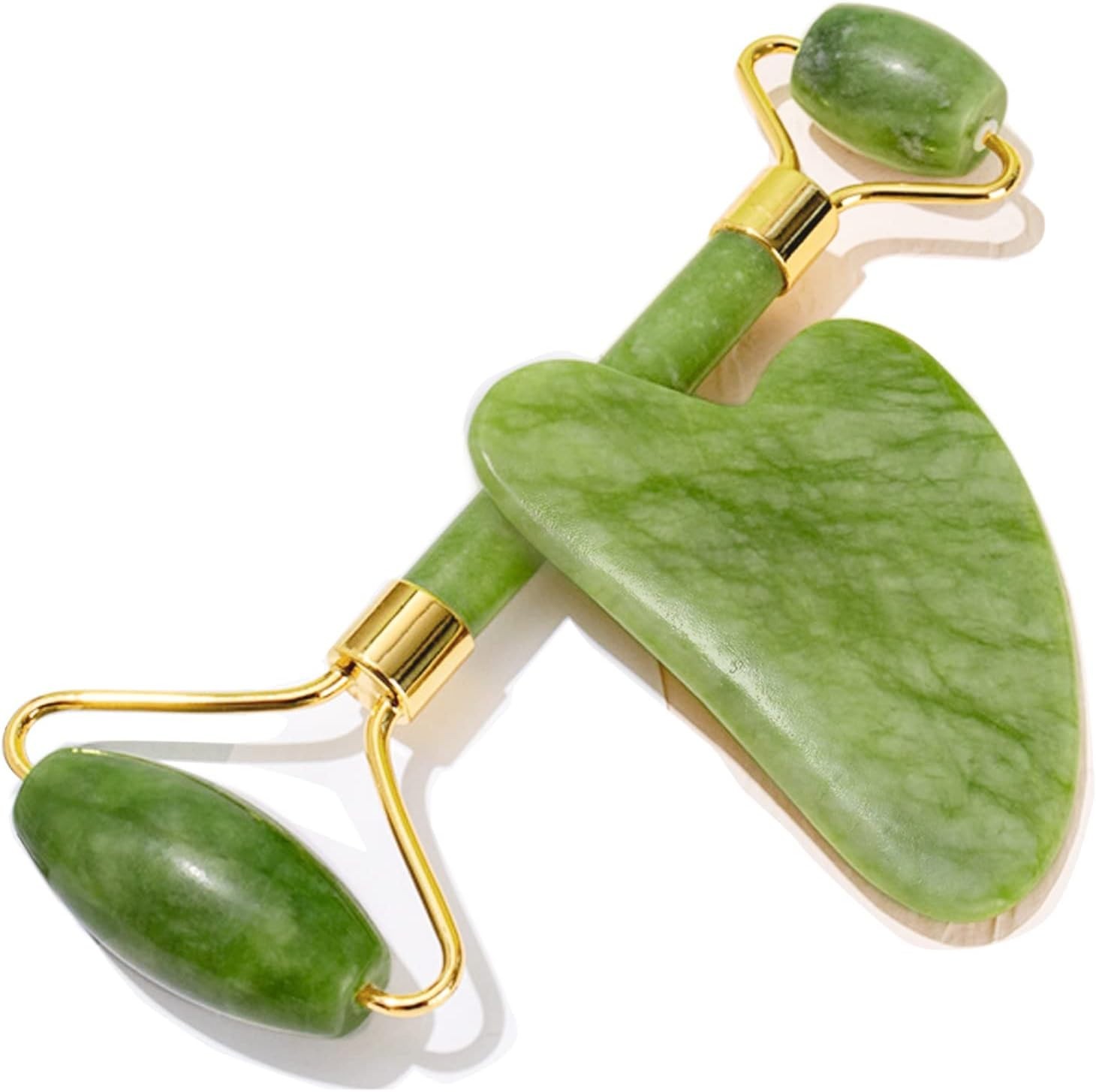 Self-Care Gift: Jade Gua Sha and Facial Roller for All Skin Types