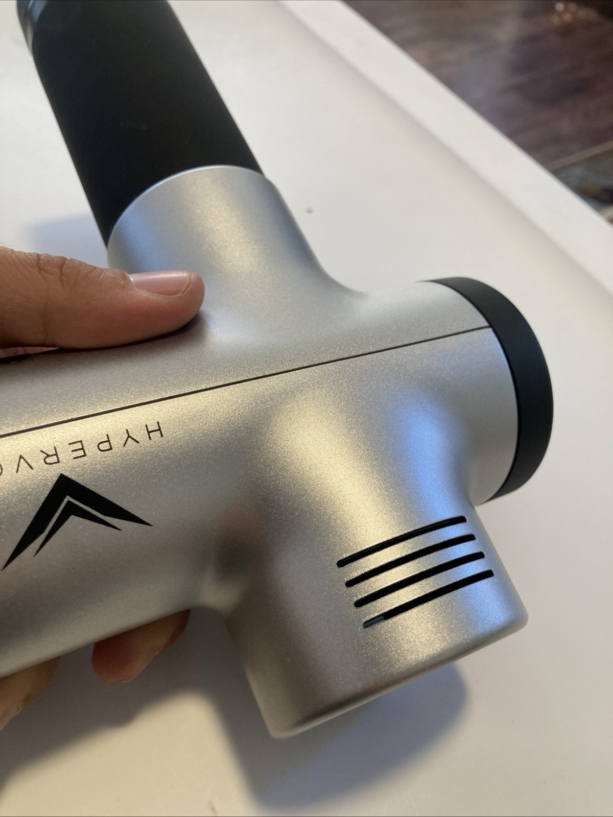 HyperIce Hypervolt Percussive Massager Massage Gun 53000 001-00 Silver/Black