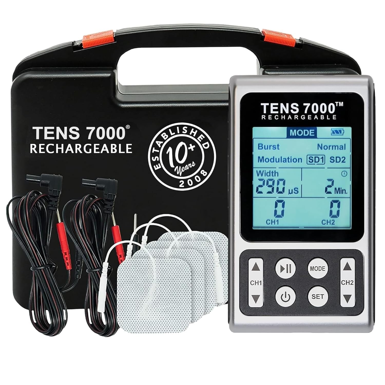 TENS 7000 2nd Edition Digital TENS Unit with Accessories