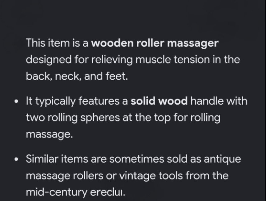 Invensys CRM Wooden Dual Ball Massage Roller, Manual Handheld Rolling for Back