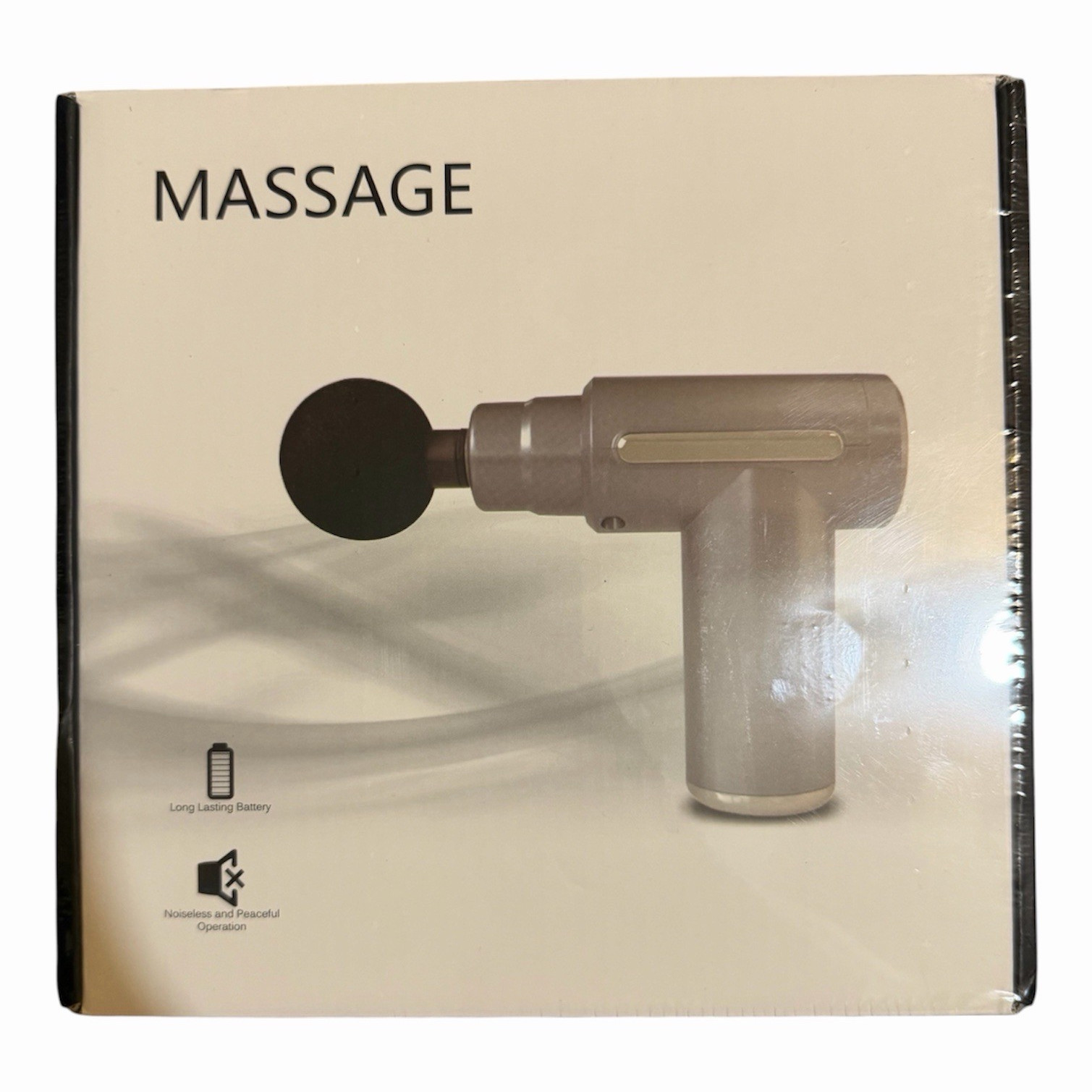 Handheld Percussion Massage Gun, Cordless Rechargeable, 4 Heads, USB-C 5V