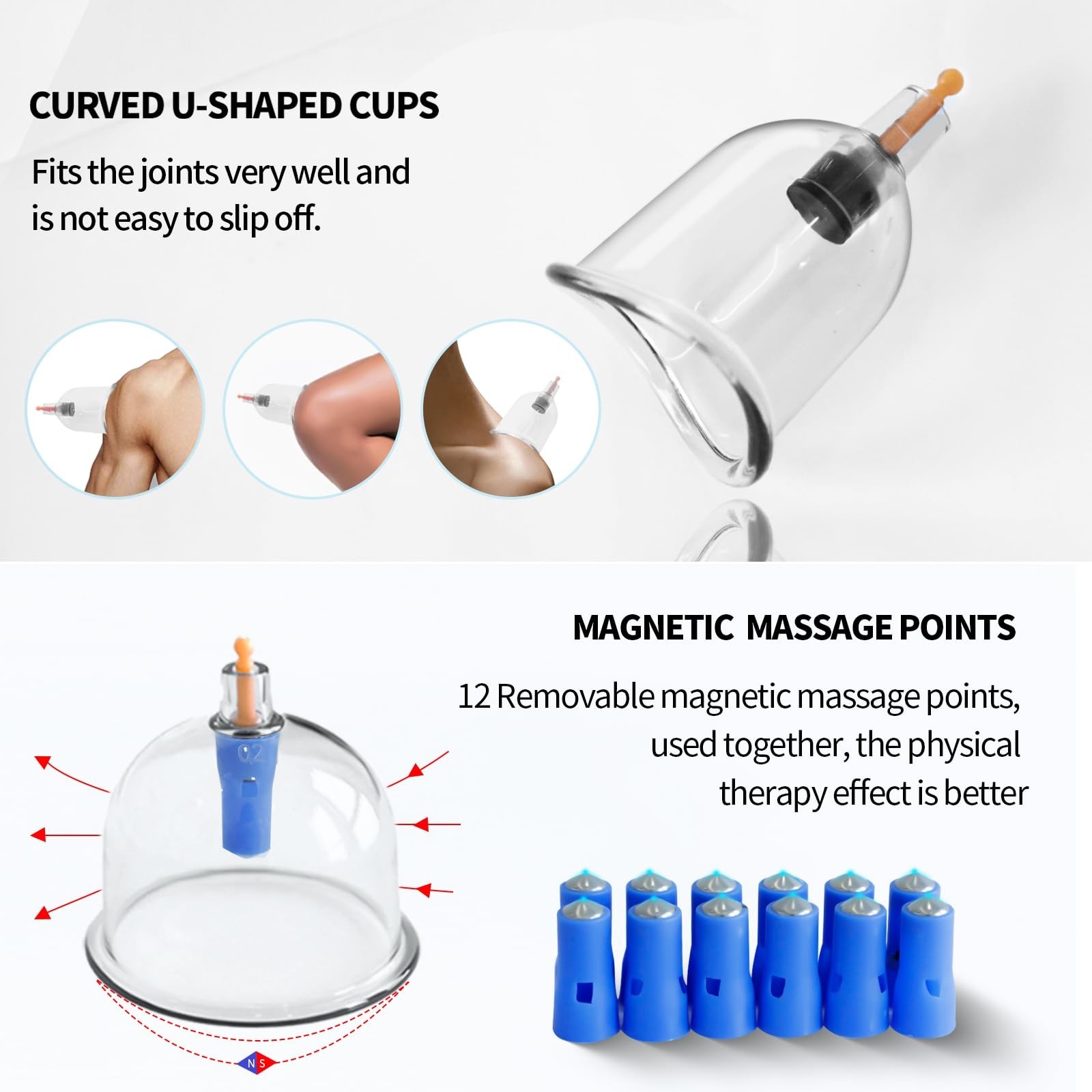 Professional Cupping Therapy Kit – 32 Magnetic Cups, Vacuum Set for Muscle Pain