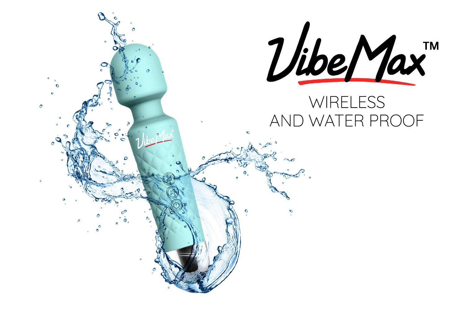 VibeMax Rechargeable Personal Massager – Powerful Multi Speed Vibration – Whi…