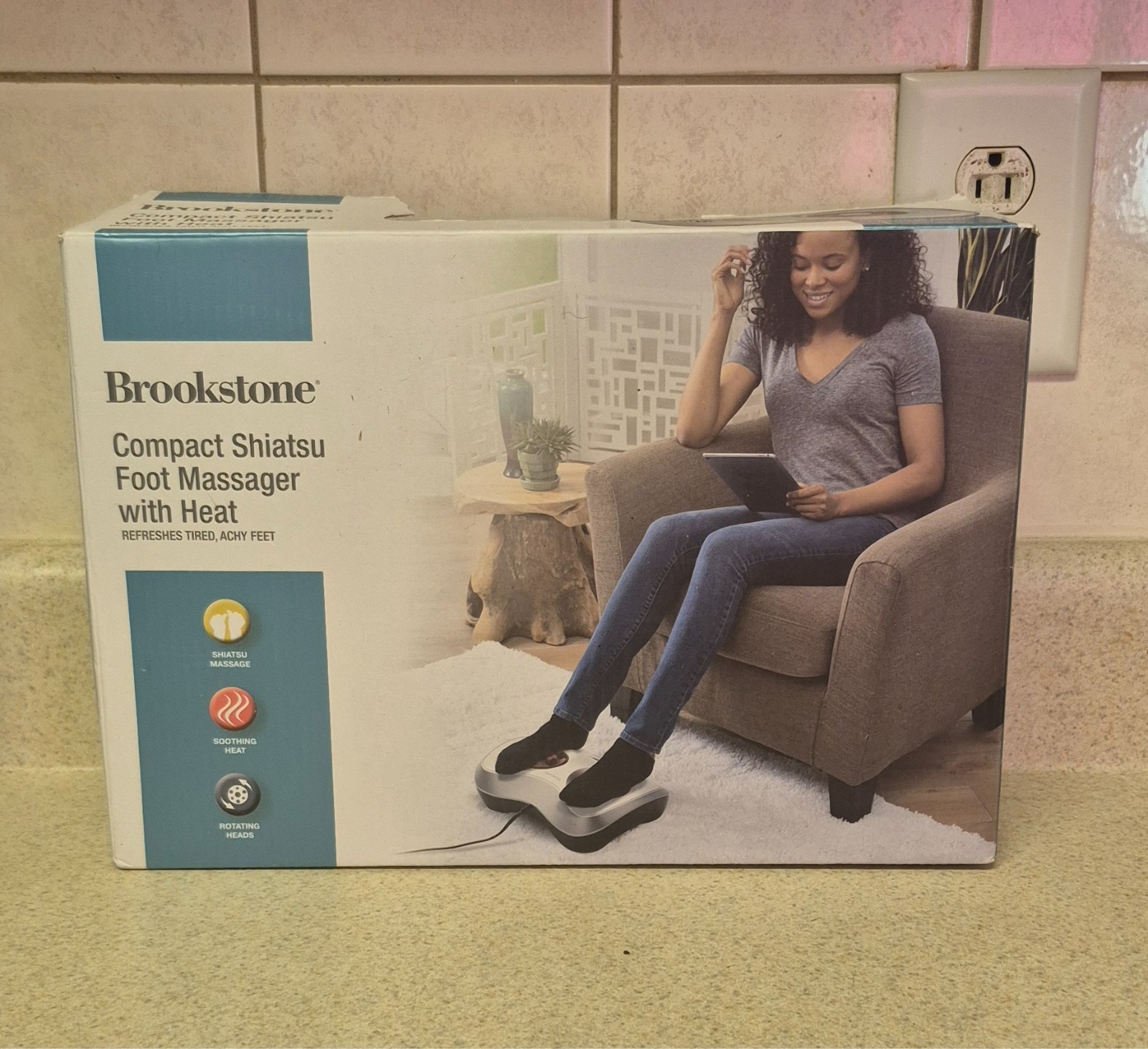 Health Touch Brookstone Shiatsu Foot Massager W Heat – B-FMS-110HJ-2