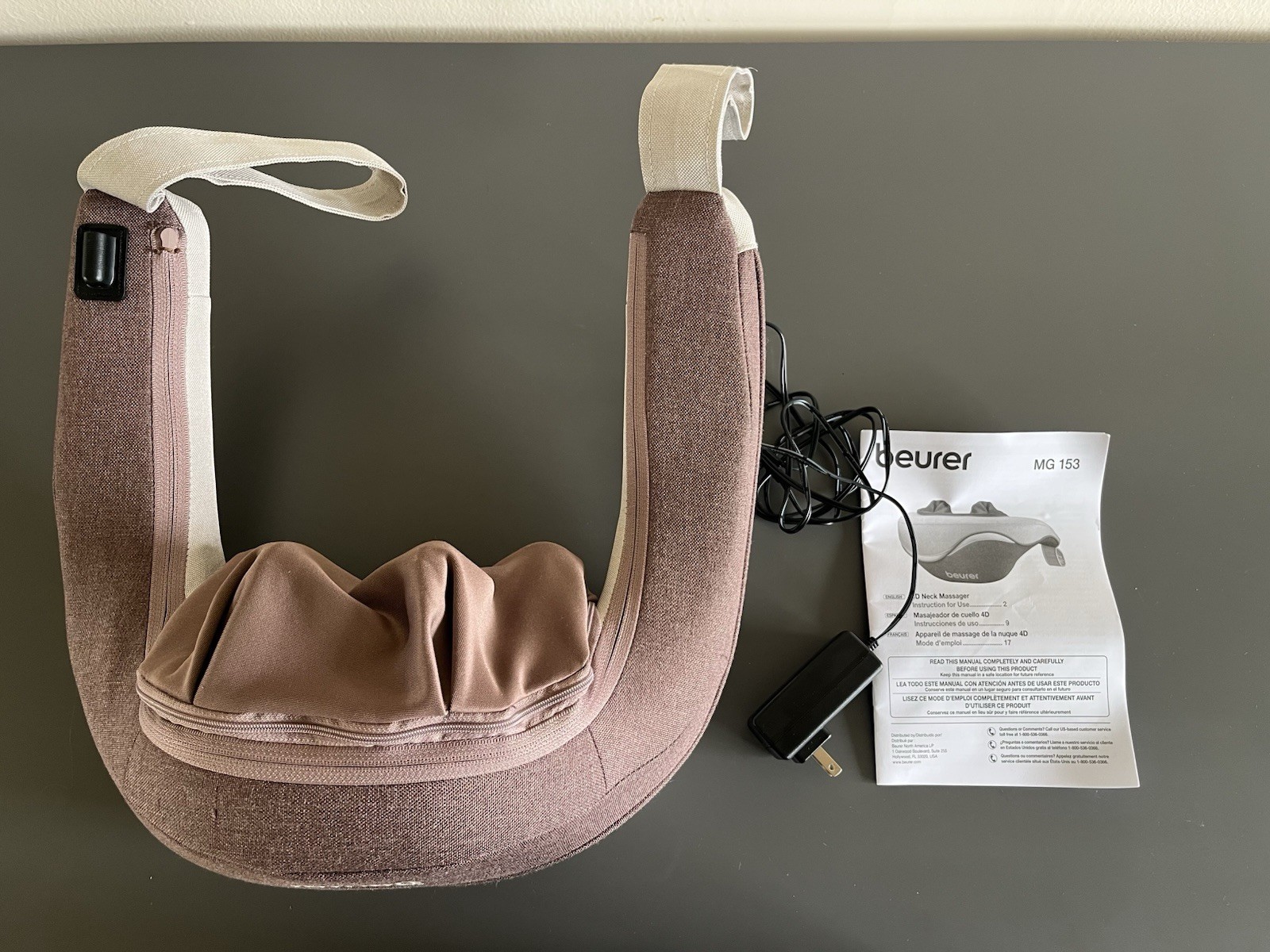 Beurer Shiatsu Neck and Back Massager with Heat | Deep Tissue Massager