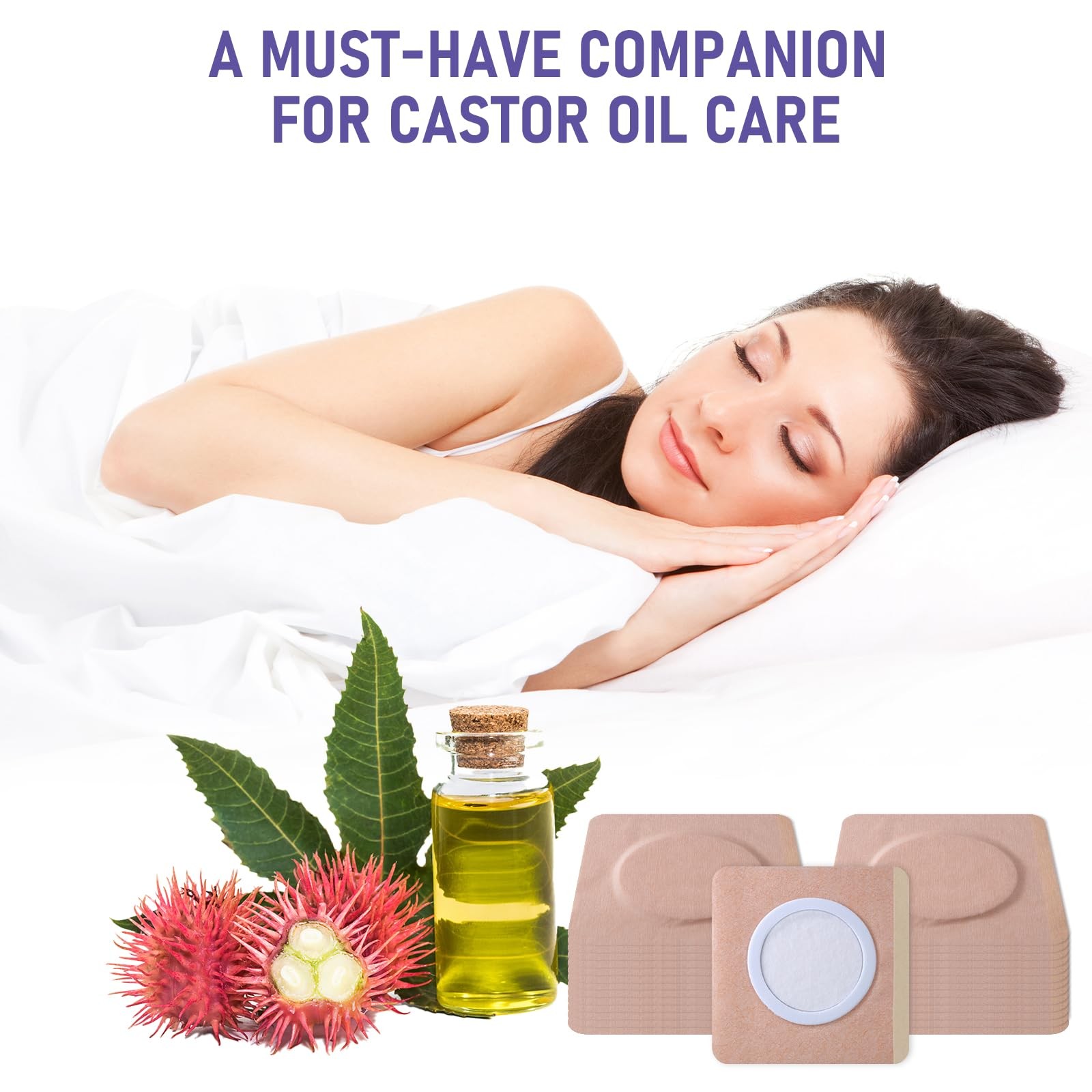 40Pcs Disposable Castor Oil Belly Button Patch | 3.15″*3.15″ Highly Absorbent…