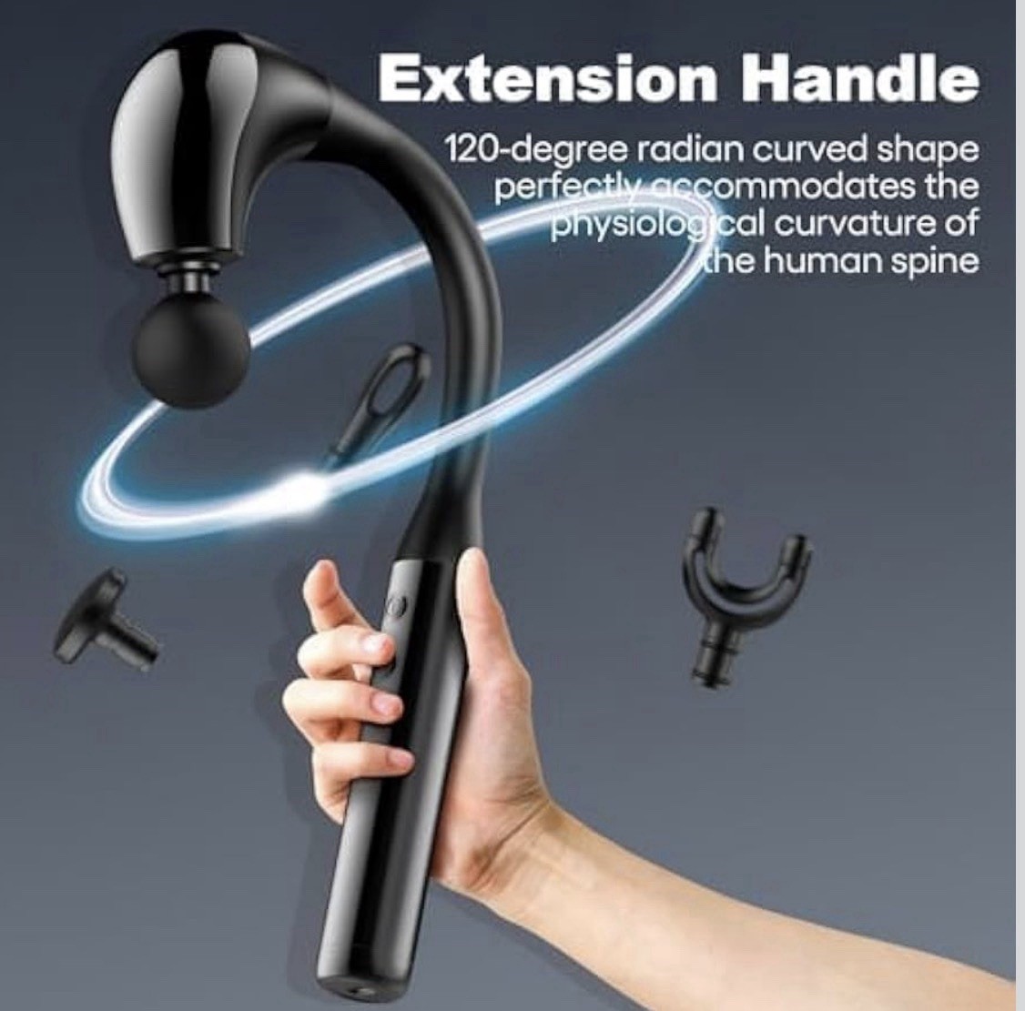 JA-G4 Massage Hammer 4 Head Percussion Massager 7.4V Deep Tissue Black Full Body