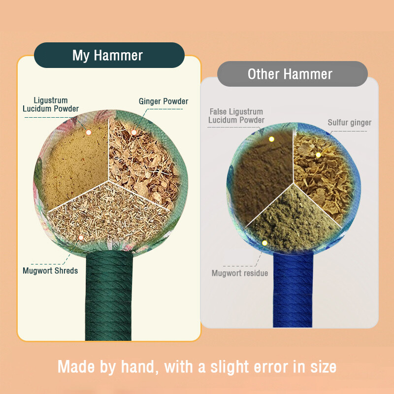 Wormwood Massage Hammer Herbal Filling Hammer Medicine Massager Health Care Tool