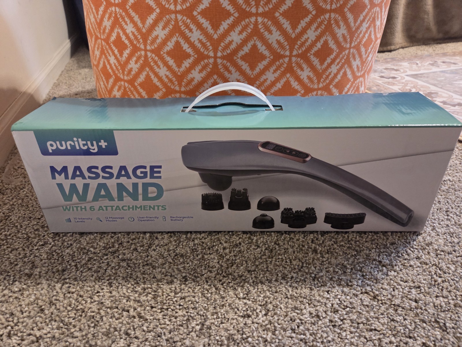 NEW Massage Wand W/6 Attachments – For Back & Muscle Pain Cordless, Sealed