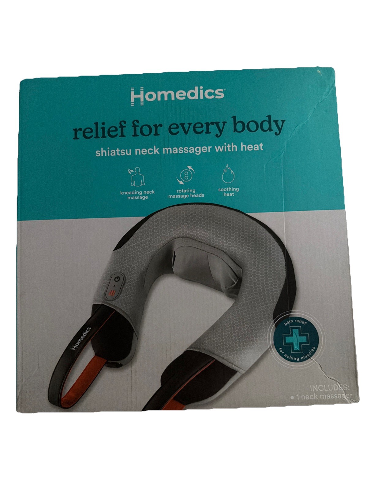 NEW HOMEDICS Shiatsu Massager Neck & Shoulder Soothing Heat NMS-240HJB-2