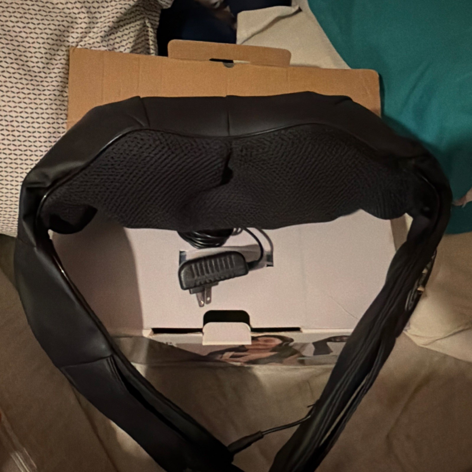 FlexWorks Shiatsu Massager Heated 8 Nodes Home & Car Adapter Black