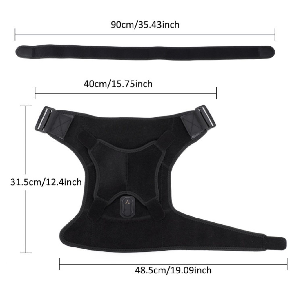 Electric Heated Shoulder Massager With Vibration Massage Brace Joint Pain Relief
