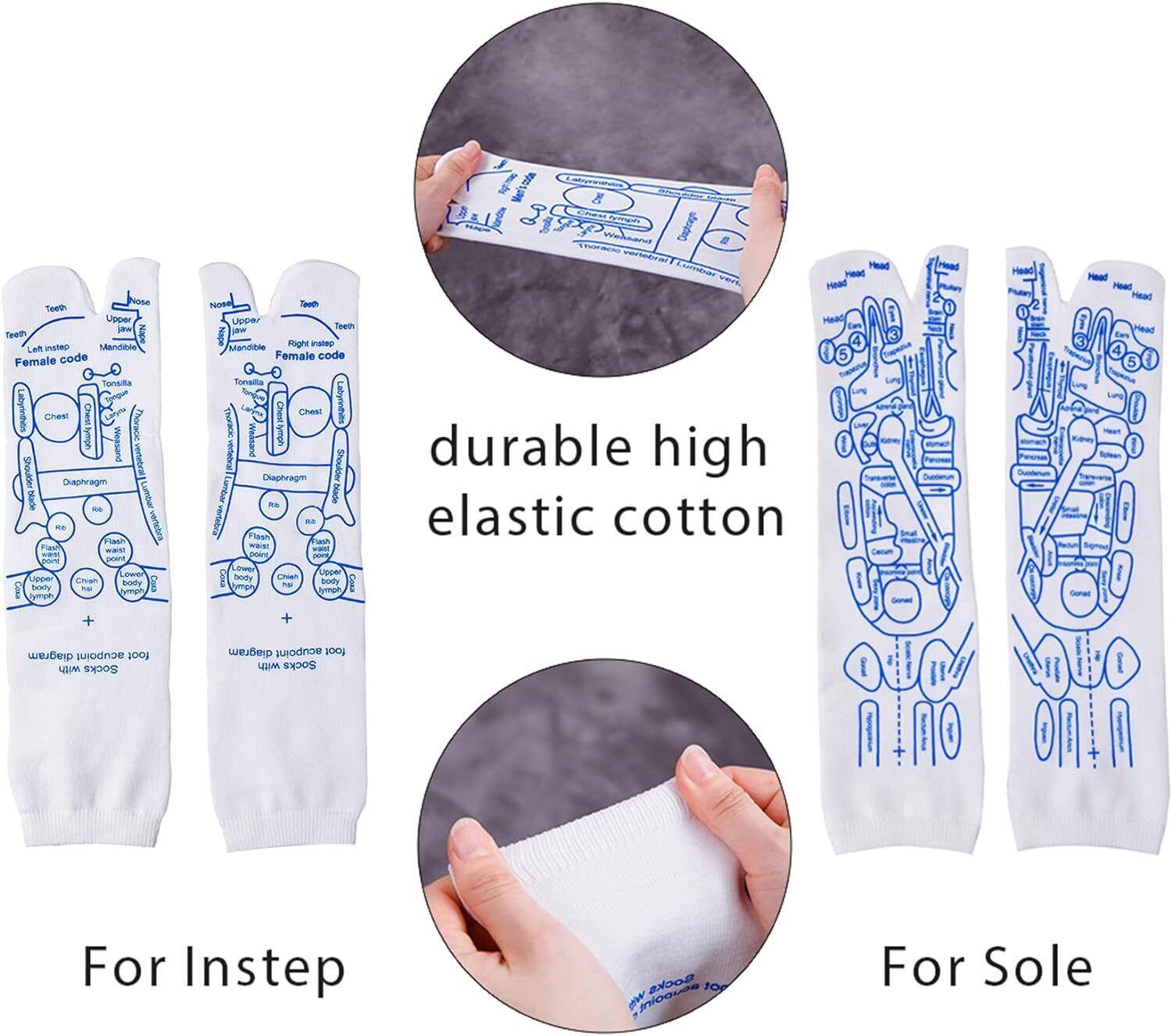 Reflexology Socks with Trigger Point Massage Tool, Foot Pain Relief Remedy for F