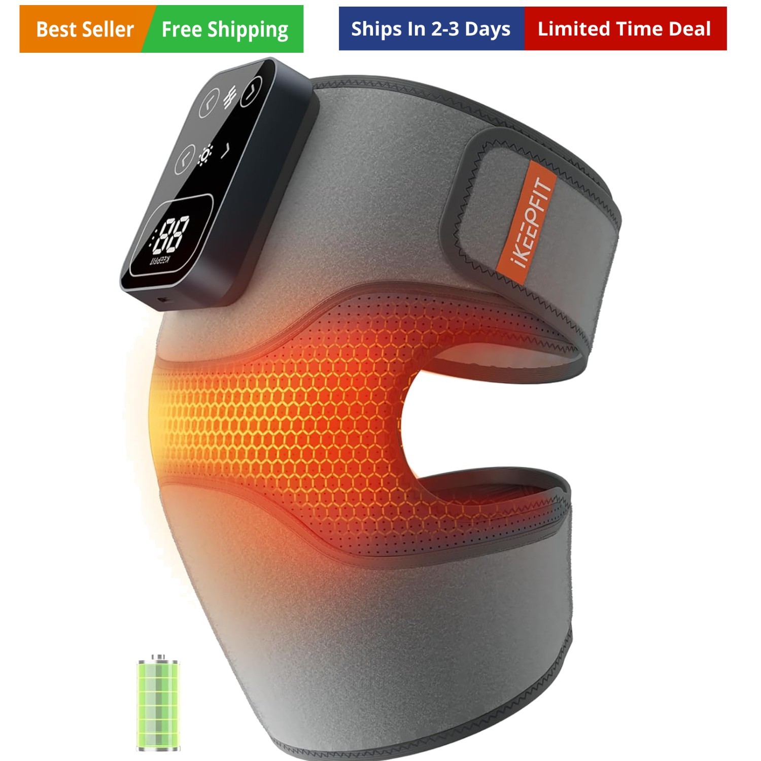 Cordless Knee Massager with Heat Vibration for Pain Relief, MAXwarm 4.0[2026 …