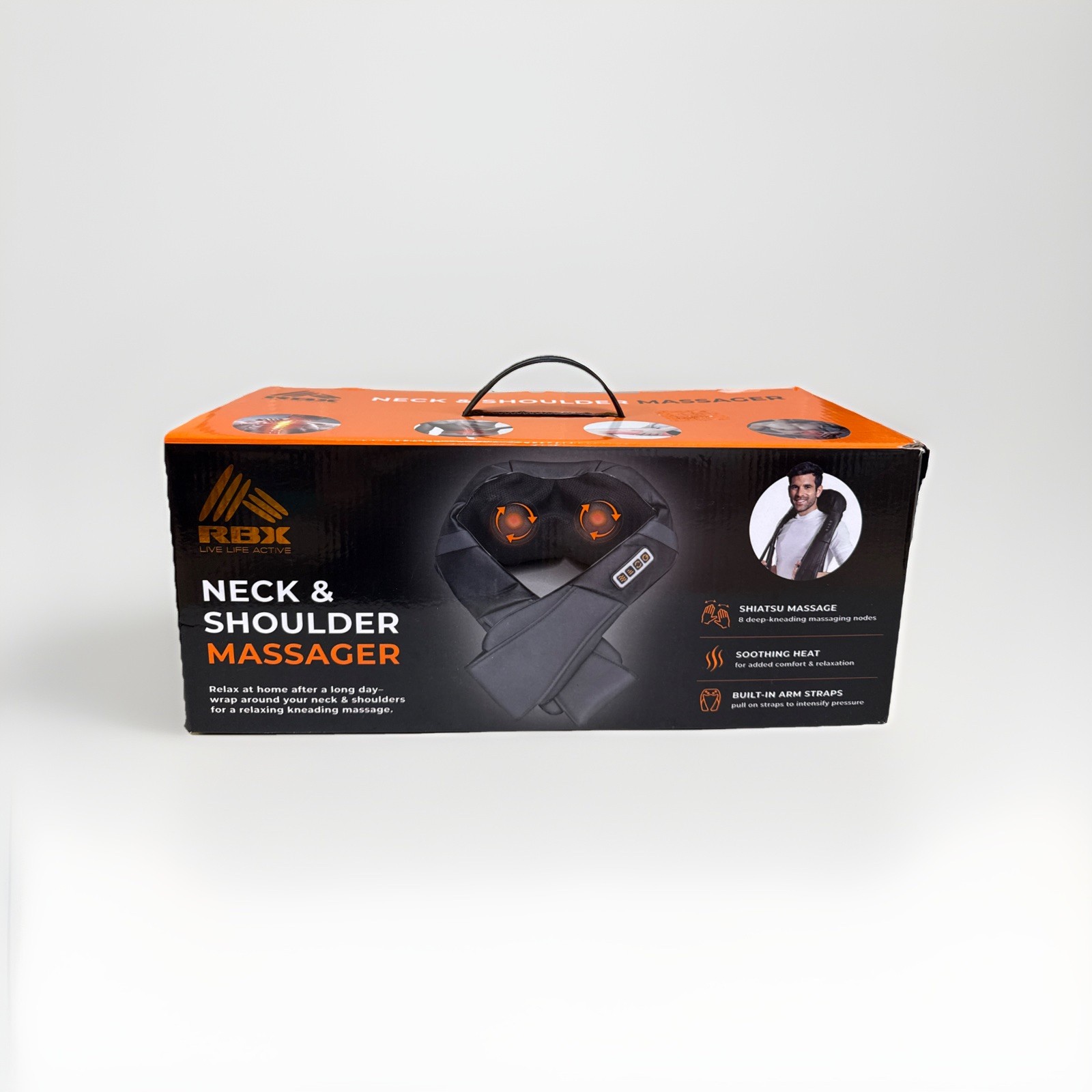 Shoulder & Neck Massager RBK Shiatsu Kneading Massage and Heat – Tested 100% 👌