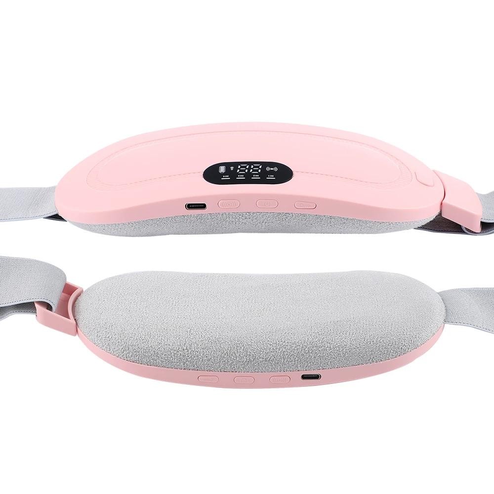 Electric Heating Waist Belt Vibrating Massager Menstrual Cramp Relief Abdominal