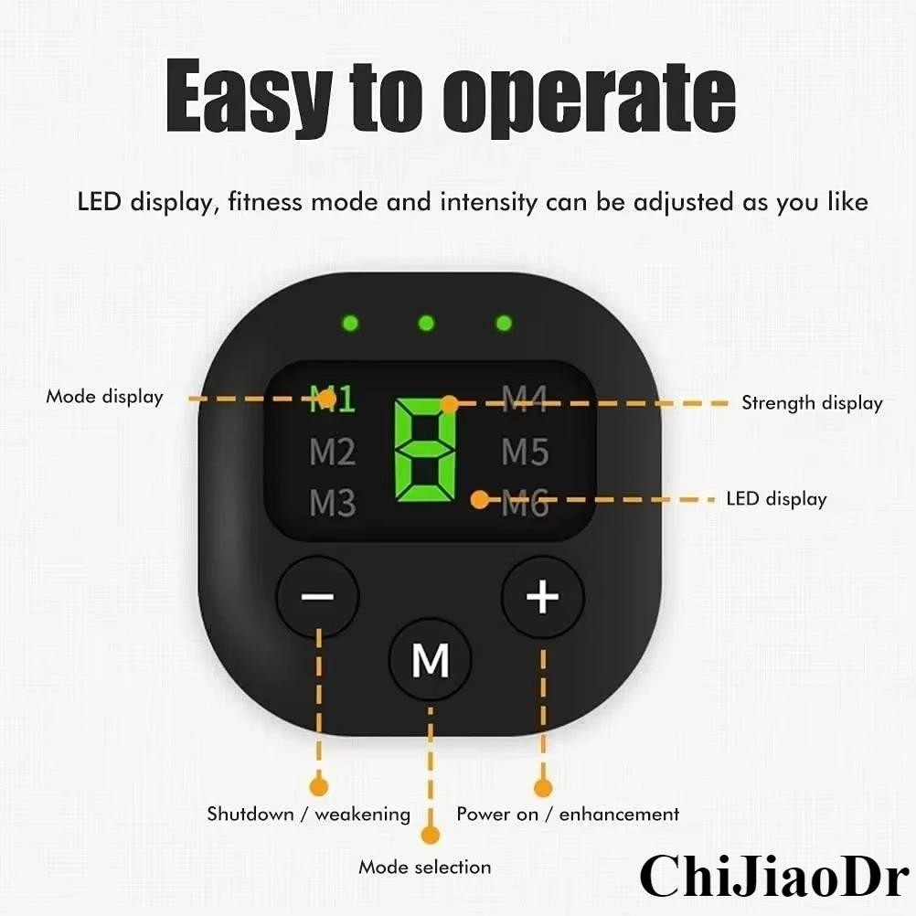 Ems Muscle Massager Rechargeable 8 Modes 19 Levels Neck Waist Leg Pain Therapy