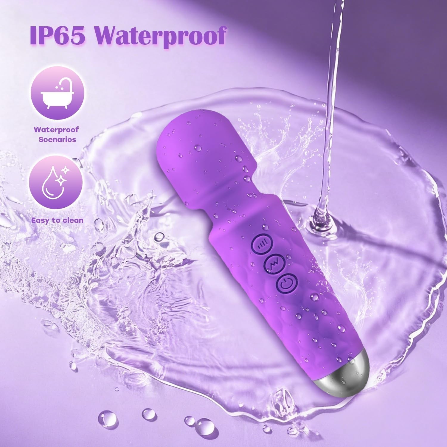 Soft Silicone Travel Massager – Waterproof & Cordless for Effortless Relaxation