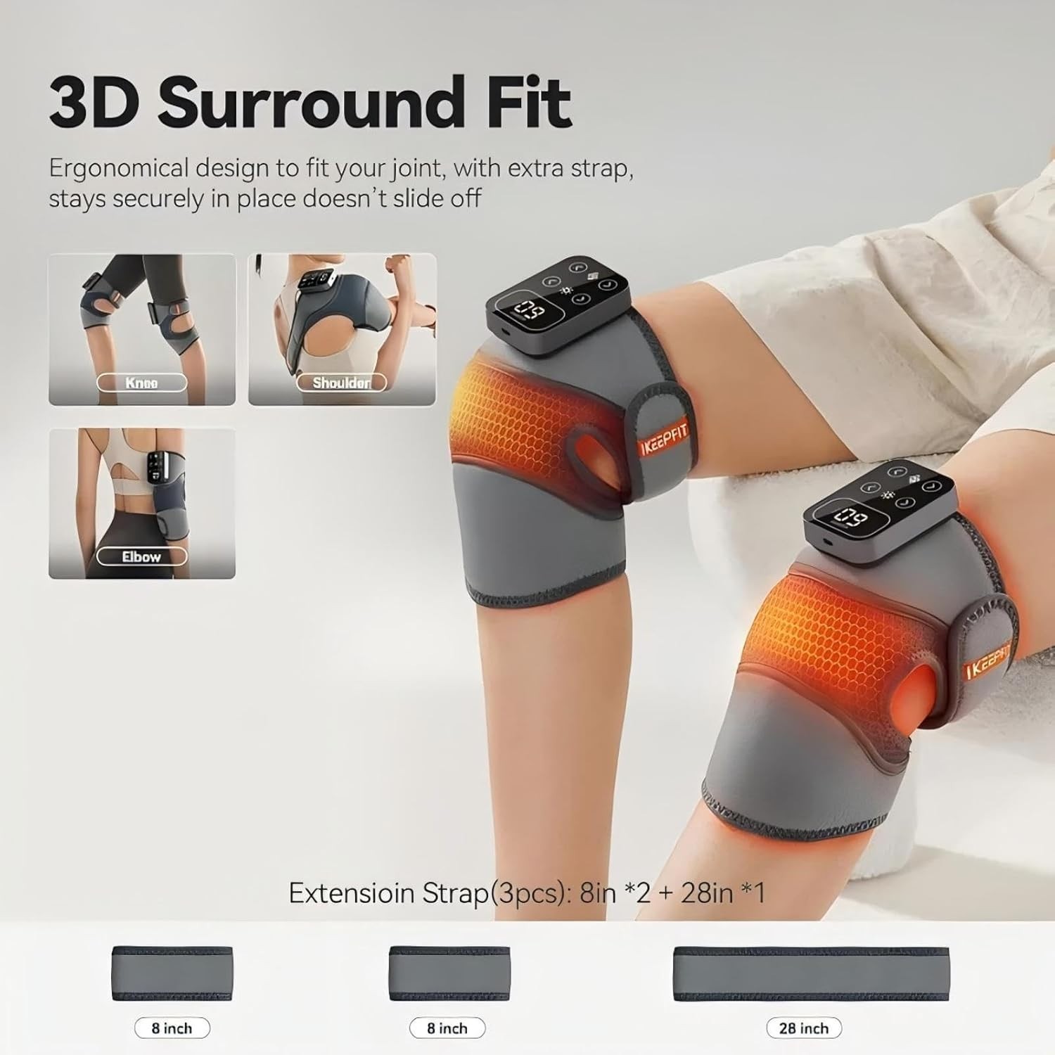 Cordless Knee Massager W/ Heat Vibration Pain Relief MAXwarm 4.0[2026 Upgraded]