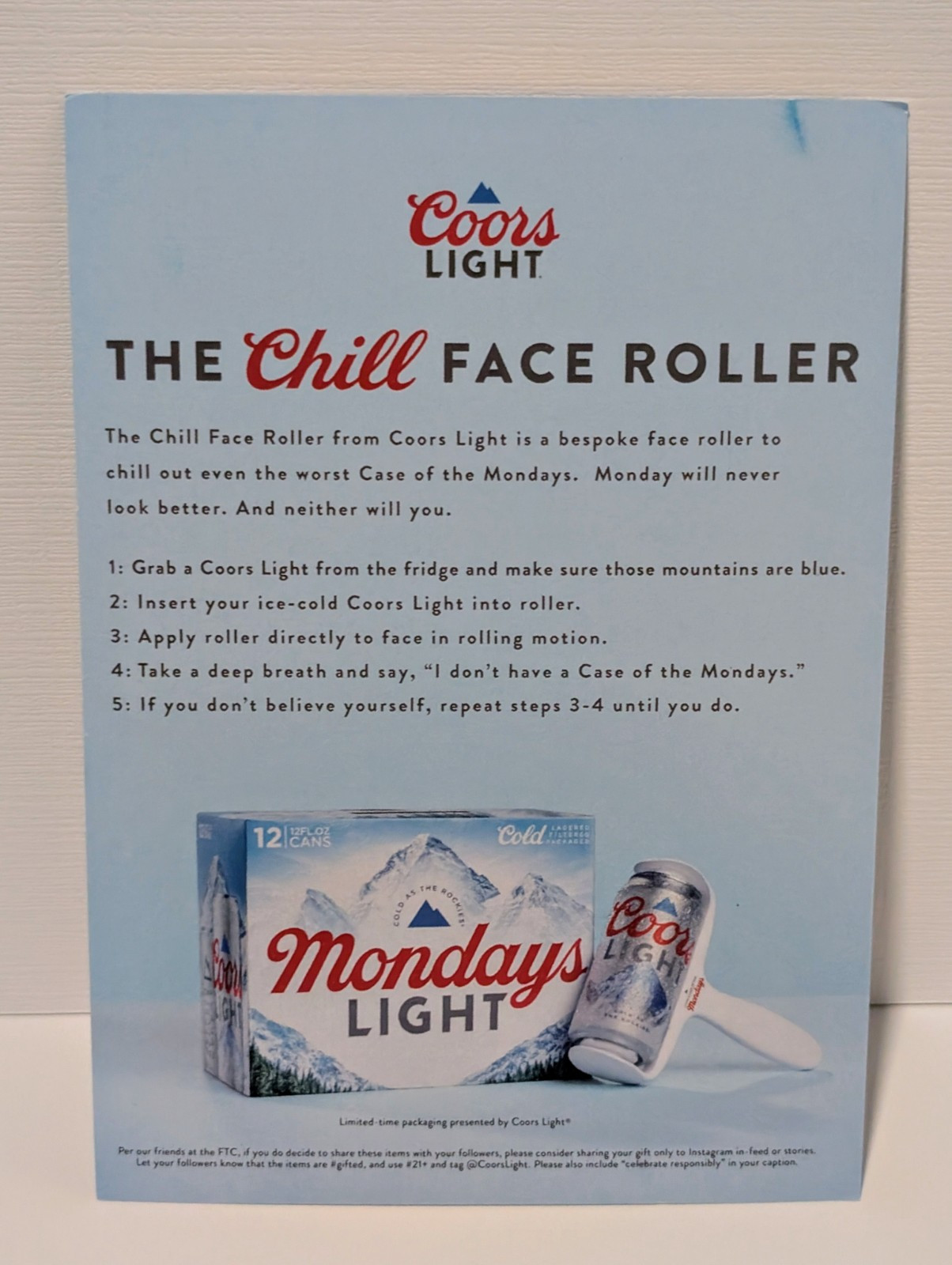❄️🍺 Coors Light – The Chill Face Roller – Limited Edition