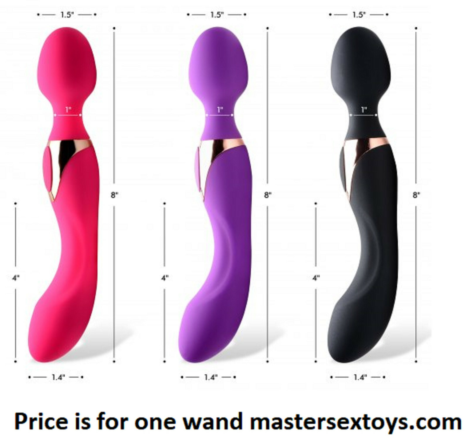 10X Dual Duchess 2-in-1 Silicone Vibrating Massager Massage Wand Full Body Duo !