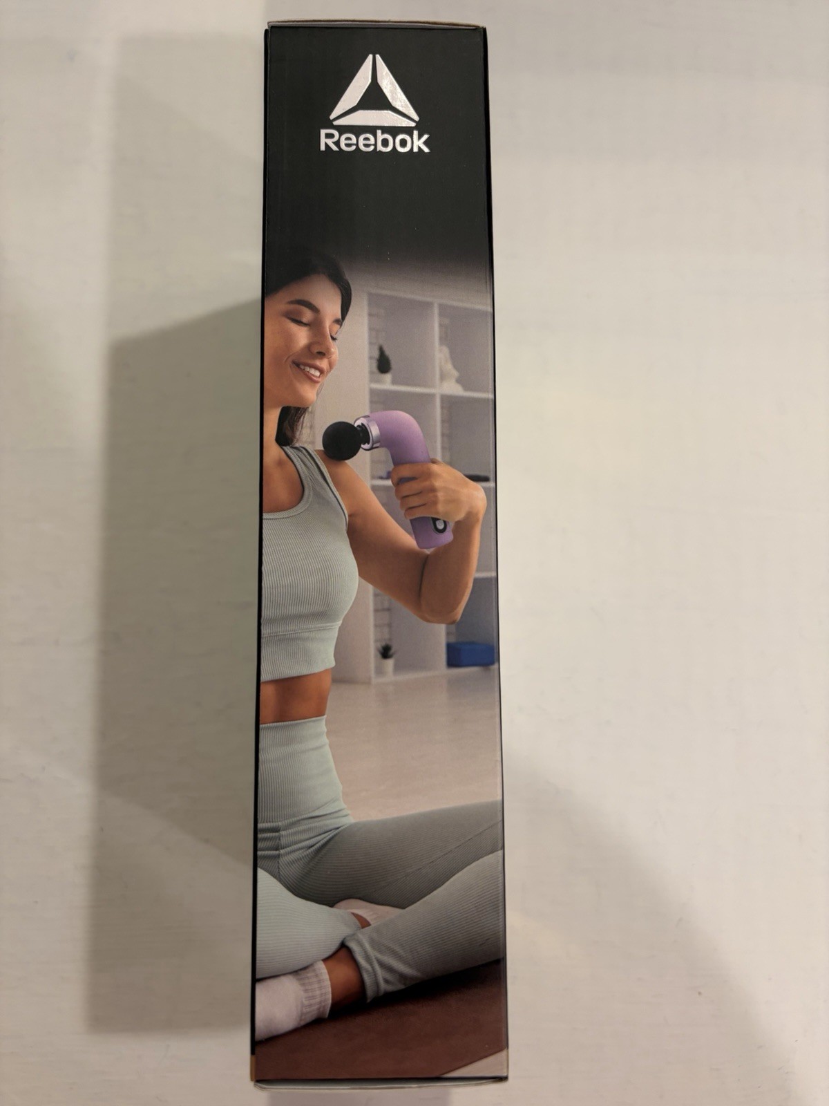 Reebok Compact Handheld Percussion Massager – 9 Intensity Levels, 4 Heads New
