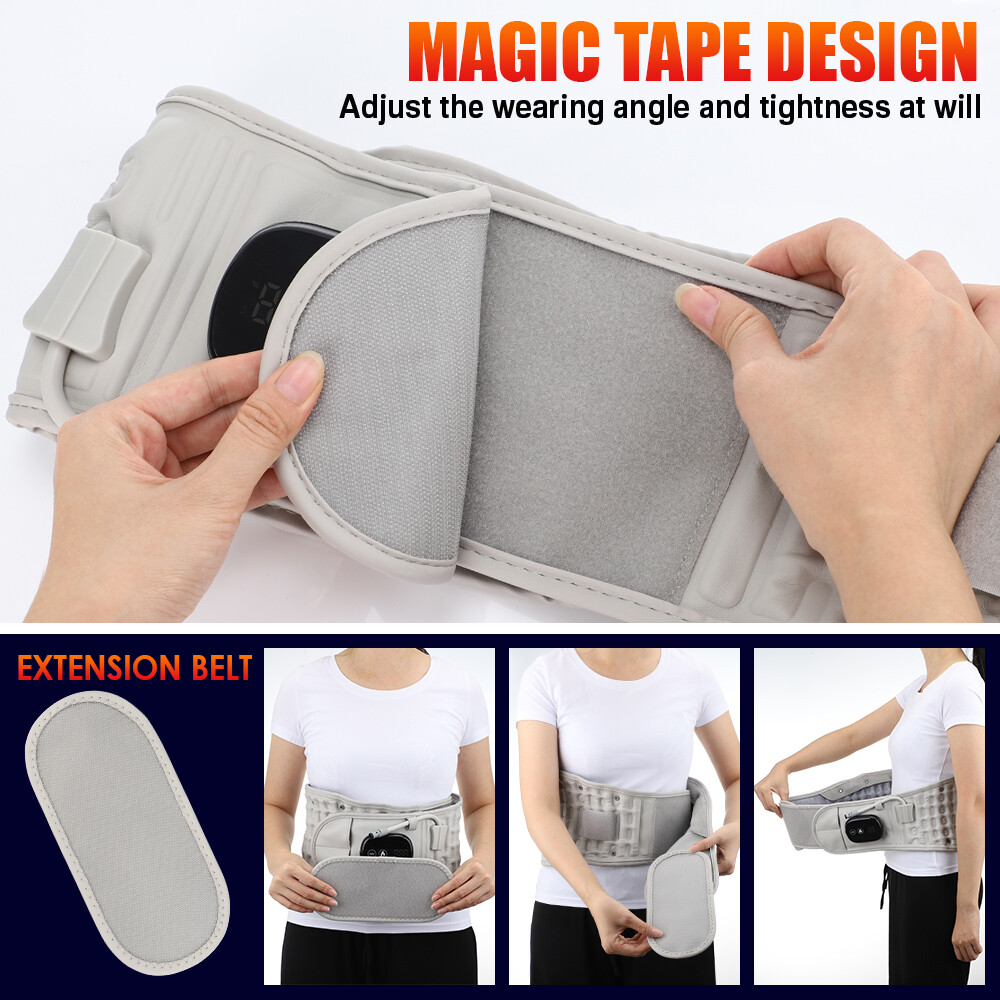 Heating Massage Decompression Belt Lumbar Support for Lower Back Pain Relief USA