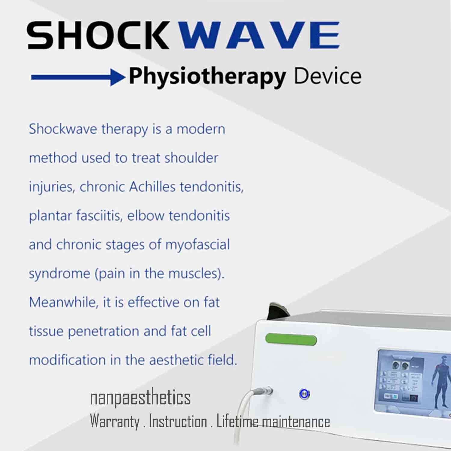 2026 New ESWT Pneumatic Shockwave Therapy Machine ED Muscle Pain Relief 10 Bar