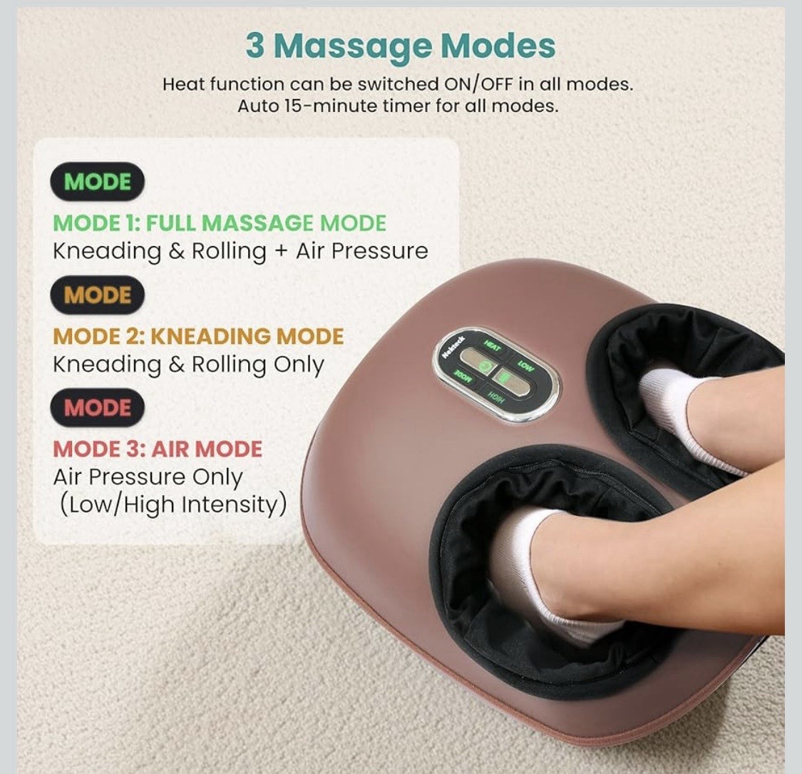Nekteck Shiatsu Foot Massager Machine – Black (NK-FM-0301-GY-SP)