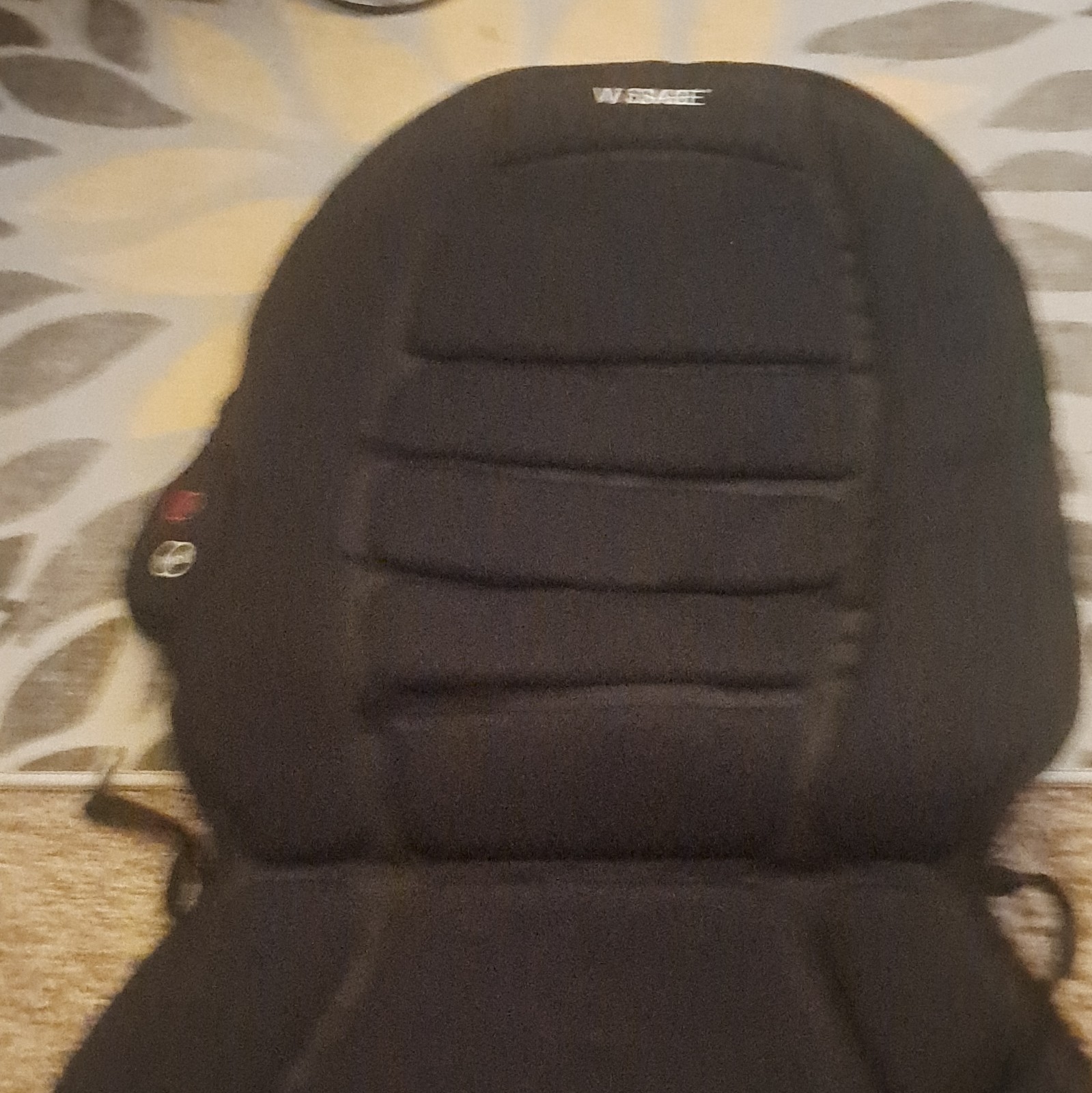 Visage Heated Vibrating Back Massage Cushion, Black, 2 Heads, Corded 100-120V