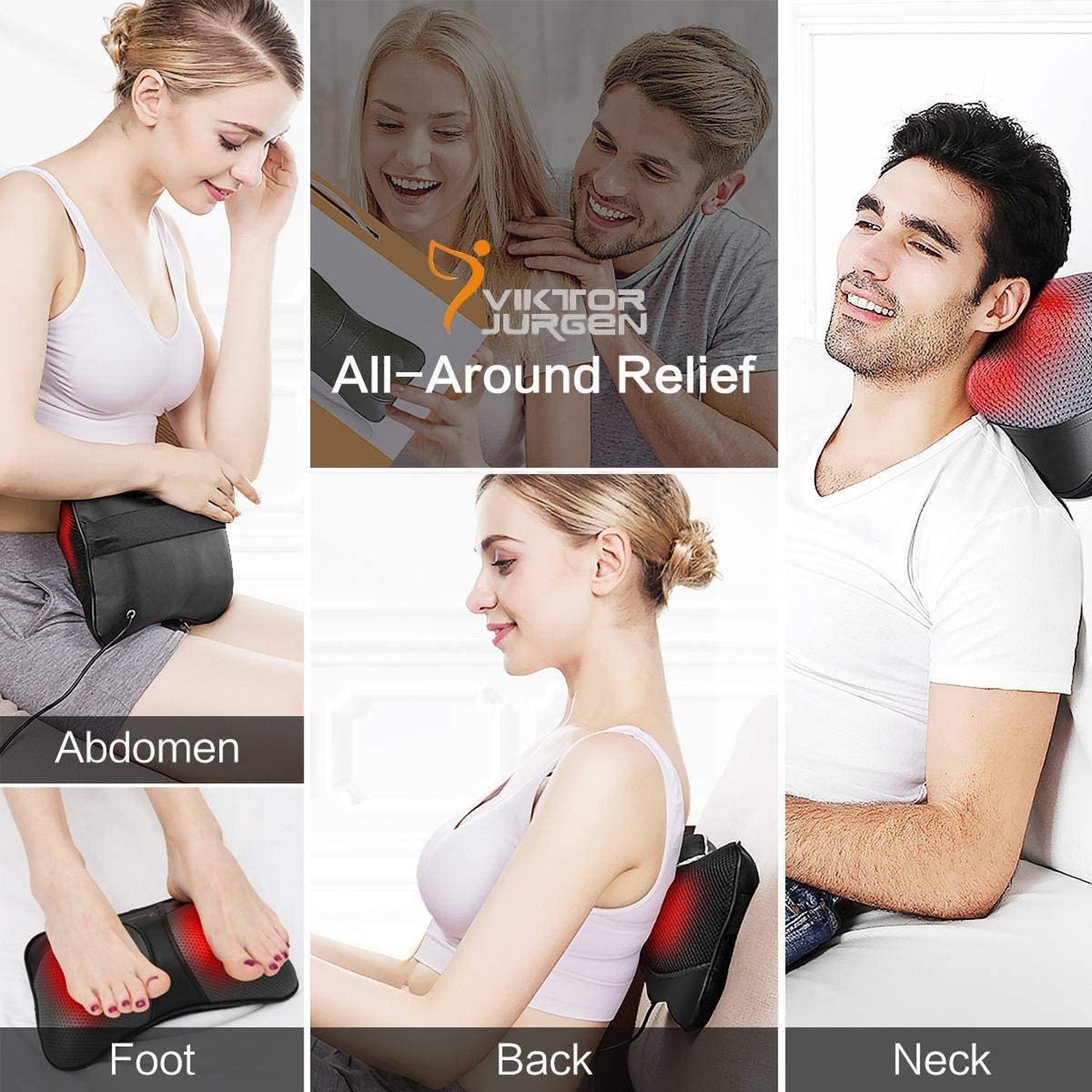 VIKTOR JURGEN Christmas Back Massager Gifts, Shiatsu Kneading Massager for Ne…